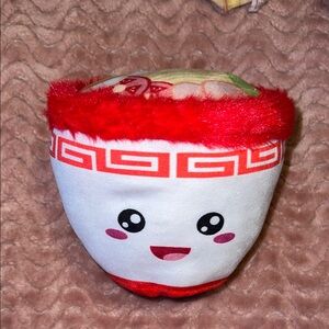 Cute Plush Noodle Bowl Toy -5”